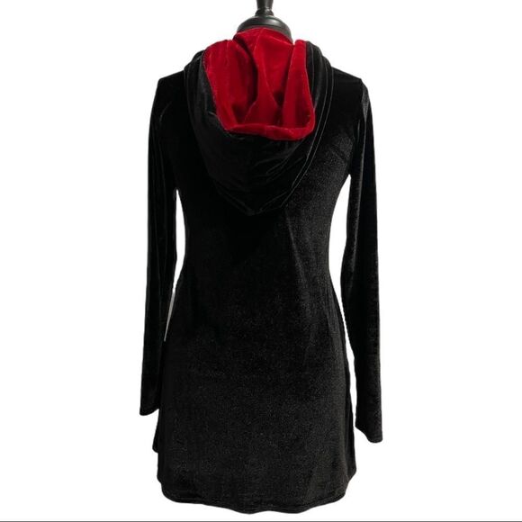 Folter Prophecy Hooded Velvet Tunic Dress / Gothic Witchy Tunic Sz M / Hooded - Picture 7 of 12